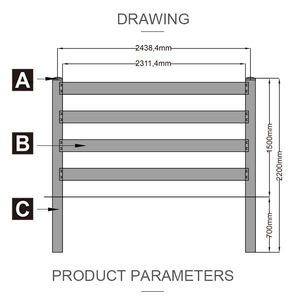 Fentech Factory Direct 4-rails paarden PVC-hekpaal, puur <span class=keywords><strong>vinyl</strong></span> plastic, wit PVC-hek voor paarden - Product Image 3