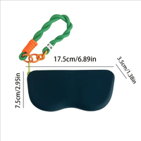 Portable fermeture à glissière étui à lunettes en Silicone souple lunettes lunettes de soleil sac de rangement pochette avec lanière pour voyage