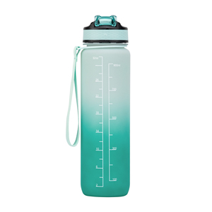 Gradient Tritan drinkware chai nước 600ml 1000ml thể thao motivational chai nước với thời gian đánh dấu rơm - Product Image 6