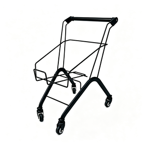 Chrome Wire Mesh Shopping <b>Cart</b> 340L Supermarket Heavy Duty Silent Swivel <b>Wheel</b> Large Capacity Grocery Retail Use Set Kit - Product Image 1