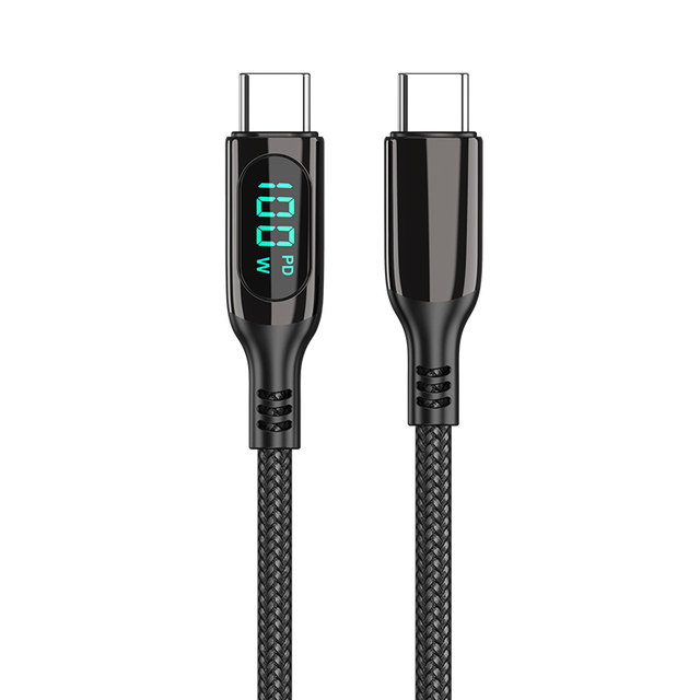 ODM/OEM Digital HD Dual Type c Smart Led Display 100W Power Cable PD3.1Type-c to Type-C Cable