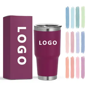 Wholesale Custom Stainless Steel Tumbler Cup 30 Oz Powder Coated Vacuum Insulated Tumbler 30 Oz