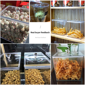 Commercial Transparent Plastic PC Rectangle Food <strong>Storage</strong> Container 1-3L Capacity Dry Food Grains Nuts <strong>Seeds</strong> Bulk <strong>Storage</strong> - Product Image 5