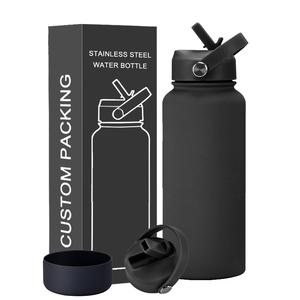 Botella de agua aislada personalizada de 650ml, <span class=keywords><strong>1000ml</strong></span>, 1200ml, con pajita, de acero inoxidable, para viajes, camping, gimnasio, termo deportivo - Product Image 1