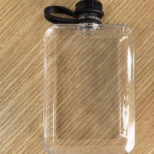 Botella de Agua Plana Tritan de 250 ml, Libre de BPA, Tapa de Rosca con Cuerda, para Uso en Exteriores, Senderismo, Camping, Diseño Minimalista Unisex - Product Image 3