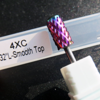 Prix de gros 3/32" Fraise à ongles en carbure violet à tête ronde et corps large 4XC 3XC pour machine de manucure et pédicure
