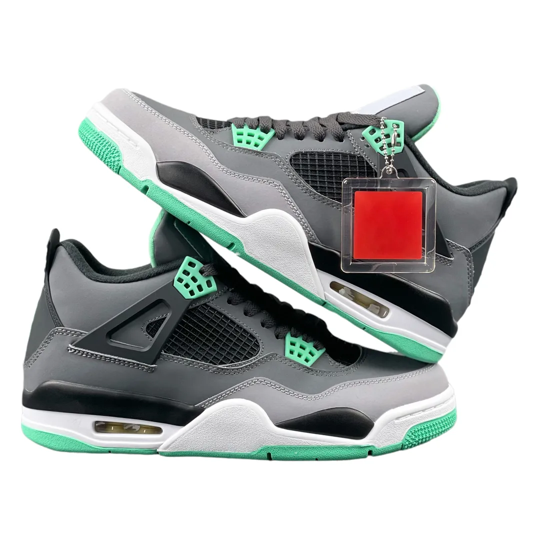 J4 Custom Top Quality Retro 4 Green Glow Womens Mens Basketball Shoes Sport Shoes