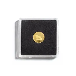 广场硬币情况 EVA 插入透明丙烯酸硬币持有人圆硬币胶囊收藏家