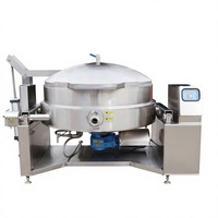 Marmite à double enveloppe inclinable avec agitateur multi-griffes, machine de cuisson à agitation planétaire, wok de cuisson pour pâte de haricots, pâte de curry, confiture