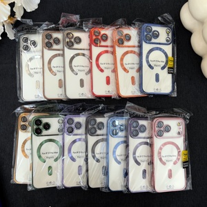 Funda Magnética Antigolpes para Teléfono con Carga Inalámbrica, Varios Colores, Carcasa Transparente para Fundas de <span class=keywords><strong>iPhone</strong></span> 13 <span class=keywords><strong>14</strong></span> 15 16 17 <span class=keywords><strong>Pro</strong></span> <span class=keywords><strong>Max</strong></span> - Product Image 1