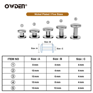Owden nhà máy chuyên nghiệp nút rãnh Stud ARC Nut Brass vít bài viết DIY lớp da Phụ kiện làm việc OEM ODM hỗ trợ - Product Image 3