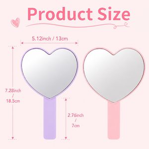 Wholesale Bling Rhinestone Hand Mirror Portable Heart Shape <b>Makeup</b> <b>Vanity</b> Mirror Private Label Cosmetic <b>Makeup</b> Mirror - Product Image 2