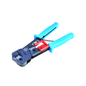 Kit de herramientas para cables de red: crimpadora, cortadora, probador, RJ45, RJ11, USB, acero aleado, mango de goma LE-2810R - Product Image 1