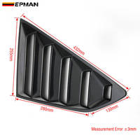 EPMAN Panneau de persienne de fenêtre latérale ABS 5-Vent Vent Scoop pour Chevrolet Chevy Camaro 16-20 EPSY701BK EPSY703TW