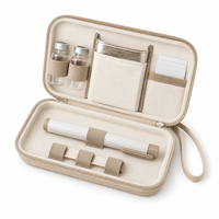Étui de transport personnalisé pour flacon de 10 ml de peptide EVA FRANCO, noir, étanche, médical, avec poche en filet zippée, pour emballage en gros