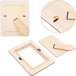 Wholesale Children's Oil Painting Board Handmade Clay <b>Frame</b> <b>White</b> Mosaic DIY Rectangle Photo <b>Frame</b> Simple and Affordable - Product Image 2