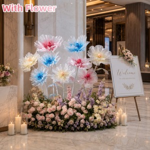 Flores Artificiales de Amapola de Organza Hechas a Mano al por Mayor, Set de Flores Grandes para Decoración de Bodas, Escaparates y Paisajes - Product Image 1