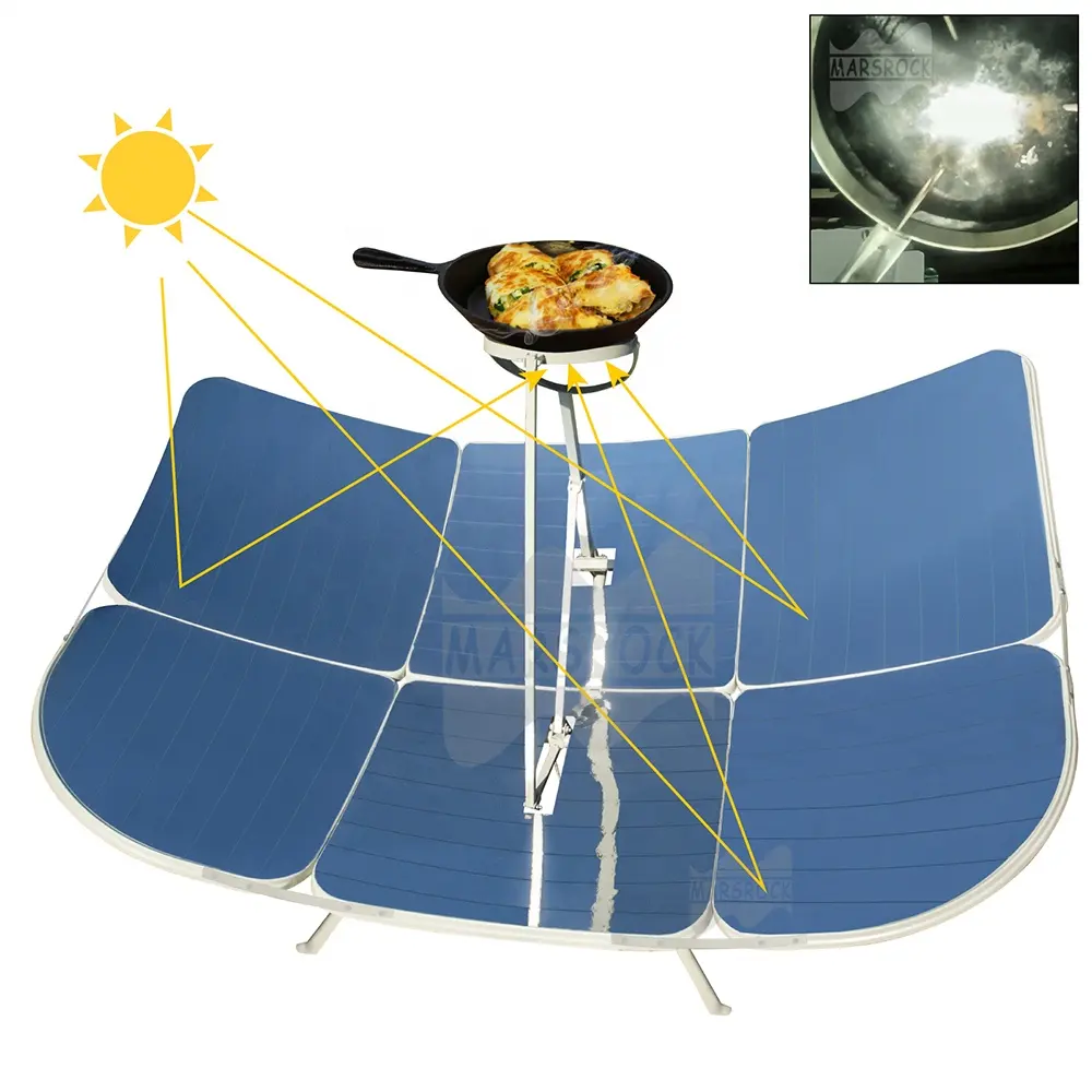 Mars Rock 2300W Outdoor Rechthoekige Draagbare Zon Reflecterende Kachels Zonne-energie Rijst Kachel Oven Solar Cooker Voor Camping Yard