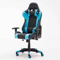 Chaise de jeu confortable en cuir de style racing avec inclinaison à 180 degrés et système de soutien des accoudoirs 2D réglables