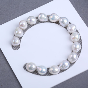 Perlas de Agua Dulce Naturales de 11-13 mm, Forma de Botón, Material para Pulseras Semi-Acabadas, Perlas de Agua Dulce Naturales - Product Image 2