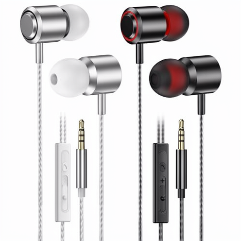 V2 In-ear Noise Blocking Speaker Heavy Bass Music Listening Smart Wire Control Call Earphones 3.5mm Interface 120cm Cord for