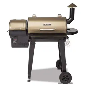 Barbecue en bois Cpg-4000 et fumoir à granulés 45 "X 49" X 39.4 "Noir