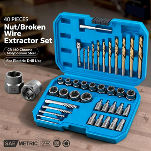 40 Pc <b>Socket</b> <b>Extractor</b> Set Imperial Industrial Damaged Screw <b>Bolt</b> Remover Sand Blasted Finish 3-Year Warranty - Product Image 3