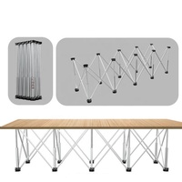 Nouvelle table de travail multifonctionnelle en alliage d'aluminium pour le travail du bois avec pieds araignées pliables et console rétractable
