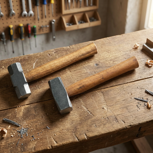 Industrial Forged Steel Sledge <b>Hammer</b> With Wooden Handle For Heavy Duty Roofing And Machining Tasks - Product Image 3