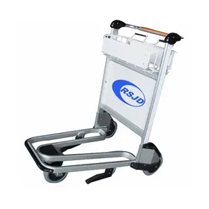 3 casters stainless steel airport passenger trolley supplier