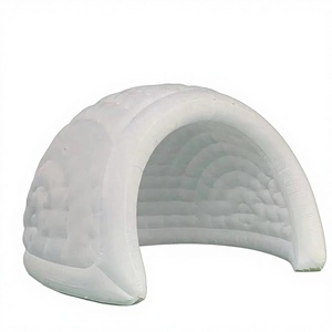 Cabina Fotografica Gonfiabile Gigante a Forma di Igloo, Tenda Igloo Aperta Bianca, Sfondo Gonfiabile a Tema Casa sulla Neve per Natale/Invernale <span class=keywords><strong>Wonderland</strong></span> - Product Image 4