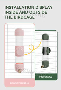 Accesorio para Jaula de Pájaros, Botella de Agua Colgante para Pájaros, Bebedero para Pájaros, Dispensador Automático de Agua para Mascotas para Loros, Guacamayos, Cacatúas - Product Image 5