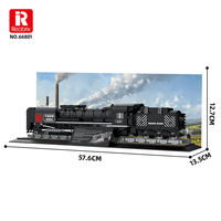 Reobrix 66019 -- 66807 Série Ferroviaire Blocs de Construction Mécaniques MOC Train à Vapeur Urbain Briques Ornamentales Kits Cadeaux