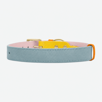 Collier pour chien en cuir véritable personnalisé de luxe, avec logo sur mesure, ajustable et confortable, pour vente en gros