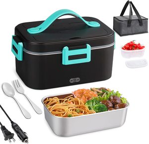 75W Elektrische Lunchbox Voedselverwarmer 1.8l Grote Capaciteit Verwarmde Lunchbox Geschikt Voor Volwassene/Werk/Auto/Kantoor, 3 In 1 Lunchbox