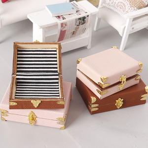 Dollhouse Miniature storage suitcase <strong>vintage</strong> box <strong>mini</strong> model 1:12 for ob11 diy dollhouse - Product Image 1