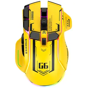 Professional Triple Modes Bluetooth G6 Wireless Gaming Mouse 10D Mouse RGB Backlit Gaming Mouse
