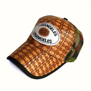 Metal Logo Drinking Mesh Straw Trucker Cap Custom Common Image 6-panel Baseball Caps Dad <b>Hats</b> - Product Image 4