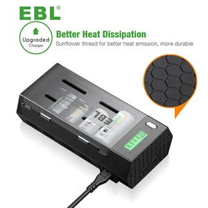 Caricabatteria EBL per batterie ricaricabili 9V Ni-mh Ni-CD AA C D