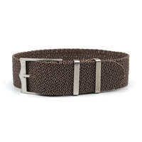 Bracelet de montre Perlon 1 pièce réglable de haute qualité à passage unique 18mm 20mm 22mm Bracelet de montre en nylon de luxe à boucle en acier inoxydable