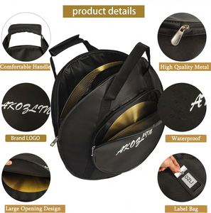 Sac à dos pour cymbales classique 22 pouces en toile cirée résistante à l'eau, fabriqué sur mesure par une usine BSCI, avec poche avant - Product Image 6
