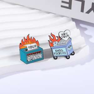 เข็มกลัดเคลือบลายตลกๆ รูปเครื่องเผาเอกสาร แสดงความคิดเห็นของคุณ ฉลองตรุษจีน หาฉันผ่านอีเมลของคุณ  เครื่องประดับติดปกเสื้อ ของขวัญ - Product Image 5