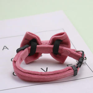 Collier pour chat avec nœud <span class=keywords><strong>papillon</strong></span> de luxe en velours suédé confortable et tendance, avec clochette - Product Image 6