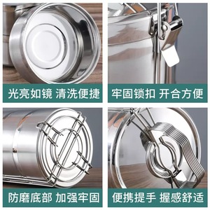 กล่องอาหารกลางวันสแตนเลส 304 หลายชั้น ทรงกระบอก ปิดสนิท เก็บความร้อน สำหรับนักเรียน ผู้ใหญ่ ผู้สูงอายุ ความจุ 800 มล. - Product Image 4