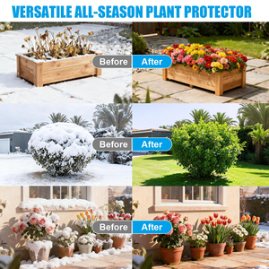 Coperture Protettive per Piante con Finestra di Visualizzazione, Tessuto Antigelo Rettangolare per Aiuole Rialzate con Cordoncino, Riutilizzabile - Product Image 4
