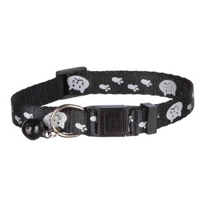 Collier pour chat en nylon réfléchissant bleu avec motif de patte pour chats - Product Image 3