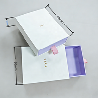 Custom Logo Drawer Sliding Cardboard Paper Eco-Friendly Recycled Materials Matt Lamination Embossing Sponge Luxury Gift Jewelry