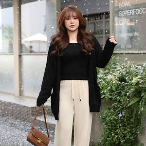 Suéter de Punto con Cuello Redondo para Mujer HAPPYHUT, Manga Larga, Grosor Medio, Antipilling, Talla Grande, para Otoño e Invierno - Product Image 5