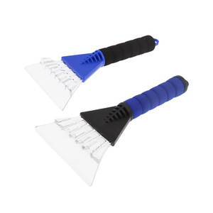 Ice Scraper Plastic Blue EVA Handle Car Snow Removal Tool - Product Image 5