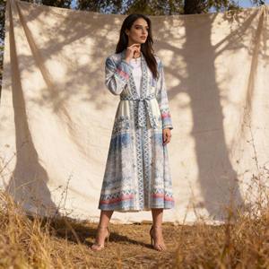 Vestido Abaya de Poliéster con Pedrería Elegante y Personalizada de Primera Calidad para Mujeres Musulmanas, Ideal para Fiestas y Eventos Nocturnos - Product Image 2